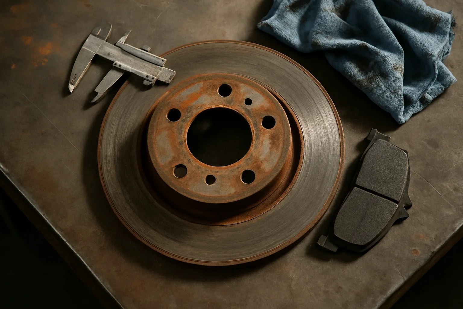 Brake components during maintenance